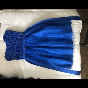 Royal blue mini dress